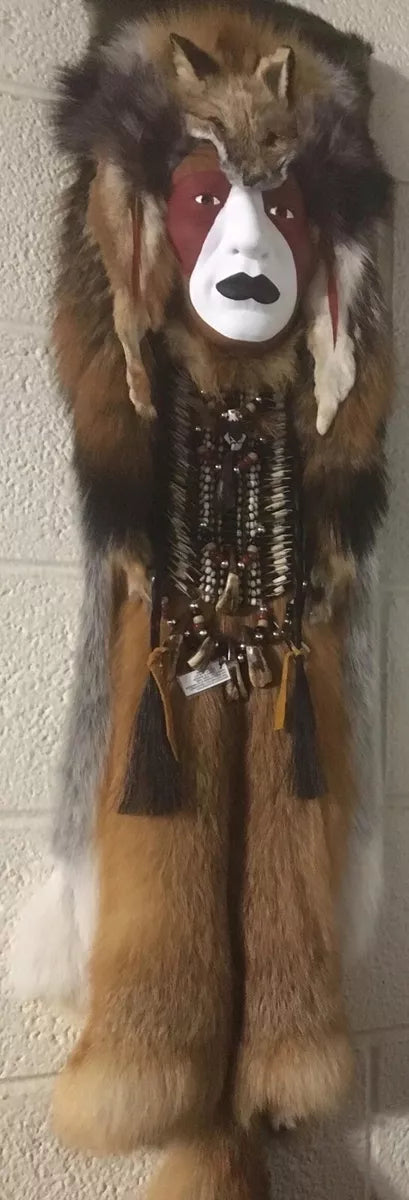 Camanche Warrior Tribal Face Mask 4ft, Native American Art Made By La Ne Ayo