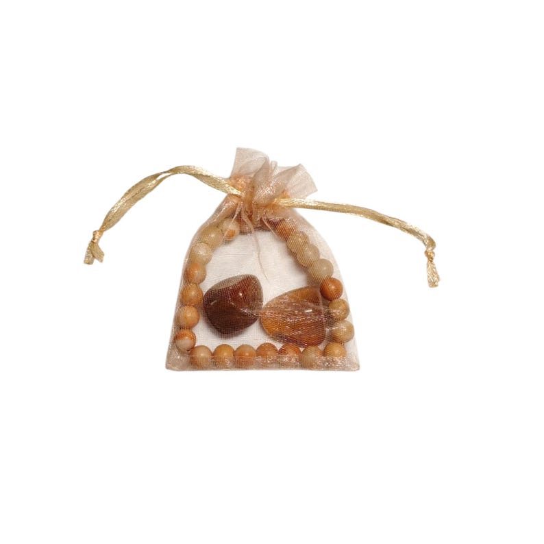 Carnelian Energy Bracelet with Two Carnelian Tumbled Stones – Motivation, Vitality & Confidence