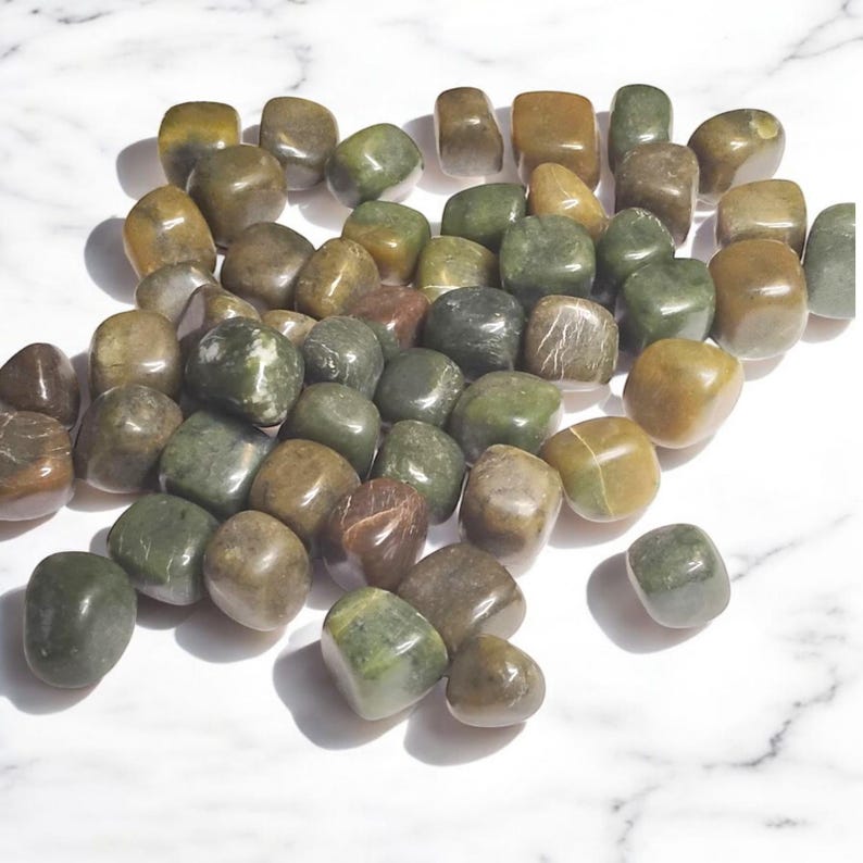 3 Serpentine Tumbled Stones – Kundalini Energy, Healing + Gift Bag