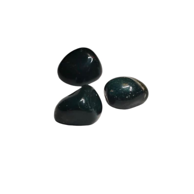 3 Bloodstone Tumbled Healing Crystals - Grounding Energy - Gift Bag Included