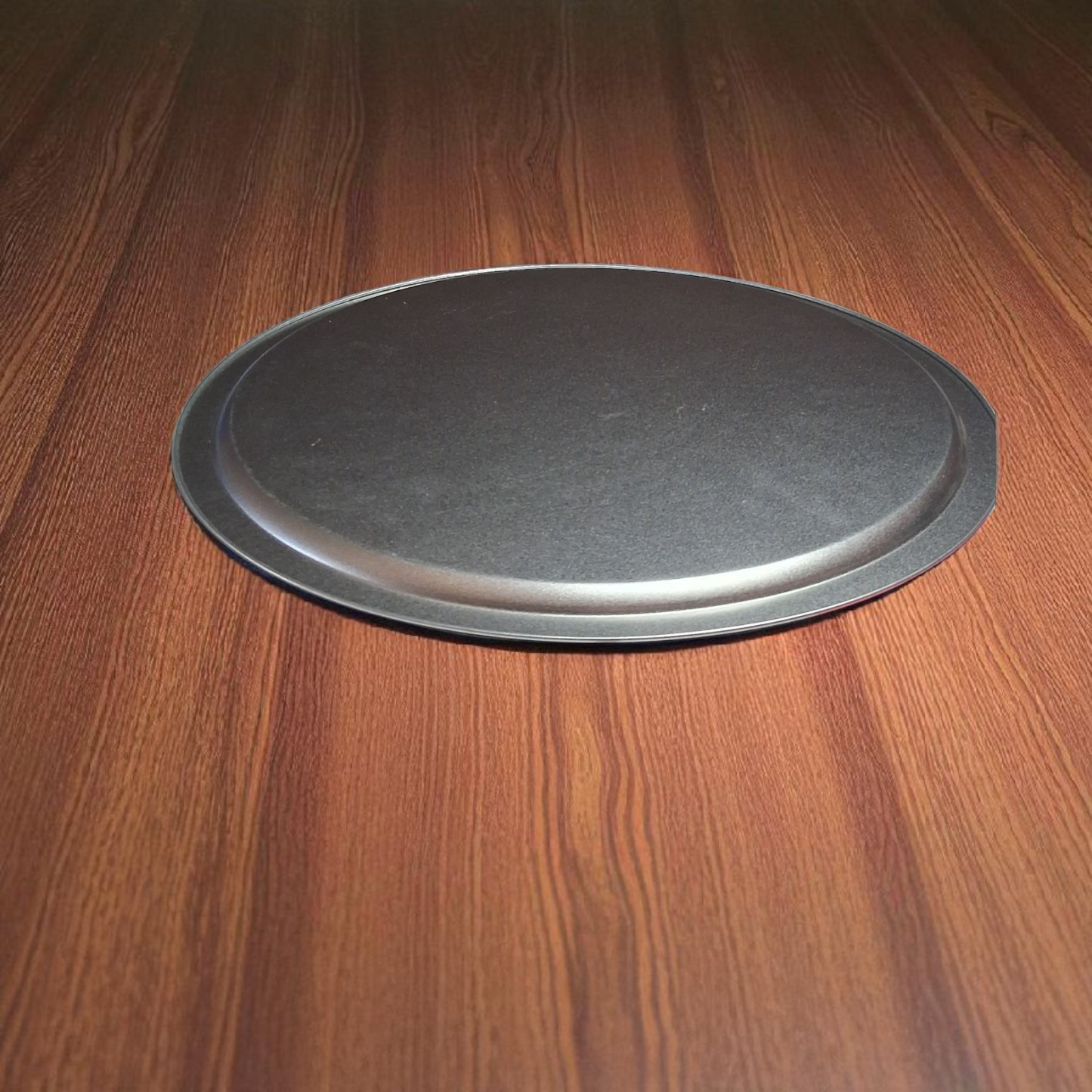 Engraved Silver Tray – 12" Round Decorative Moon Phase & Geometric Altar Plate