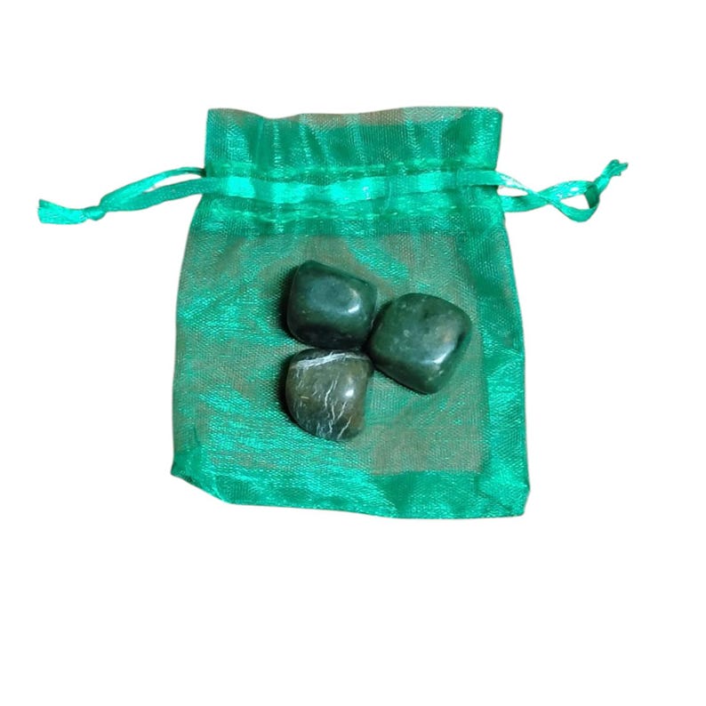 3 Serpentine Tumbled Stones – Kundalini Energy, Healing + Gift Bag