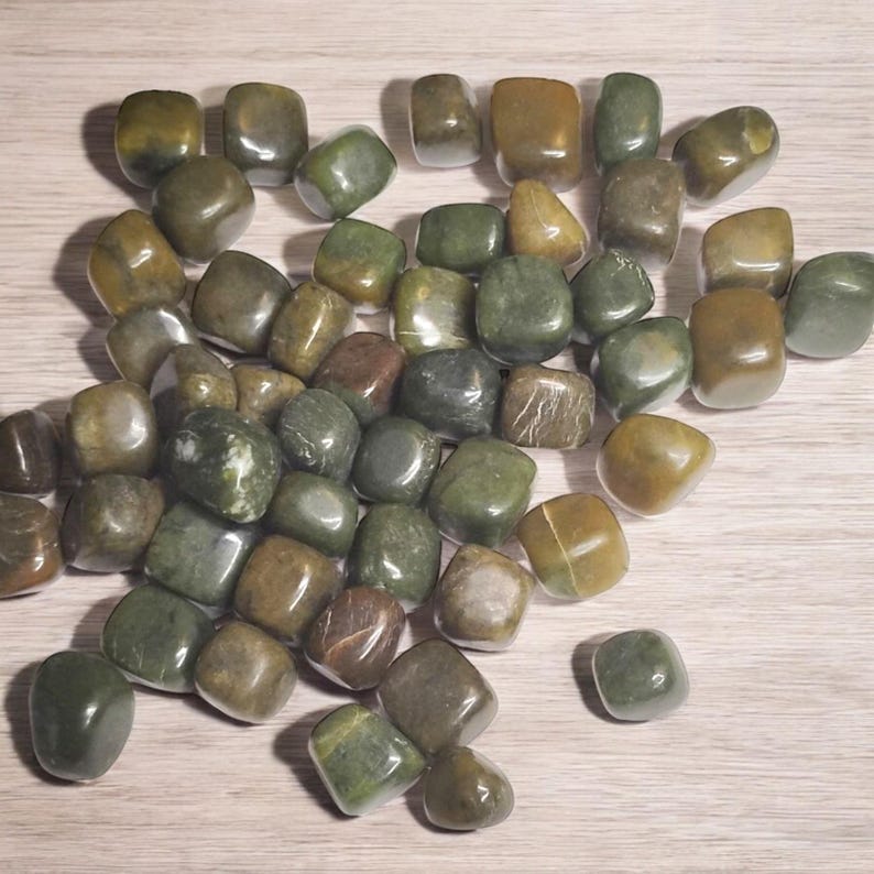 3 Serpentine Tumbled Stones – Kundalini Energy, Healing + Gift Bag