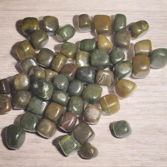 3 Serpentine Tumbled Stones – Kundalini Energy, Healing + Gift Bag