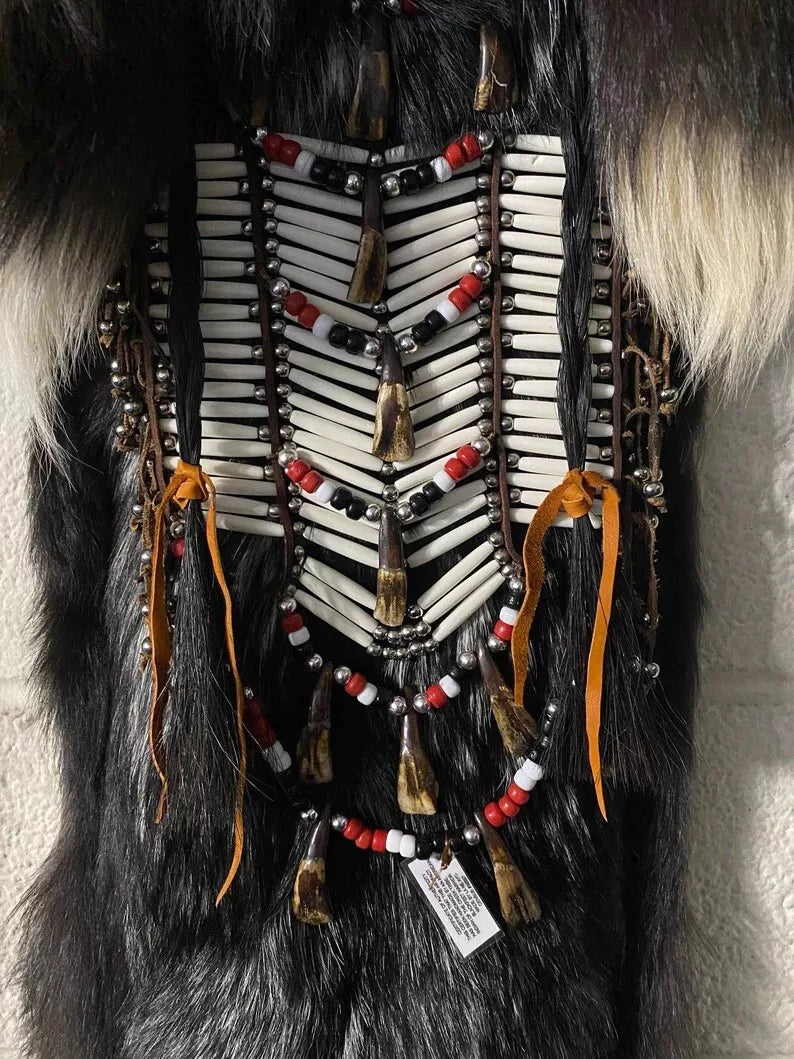 Blackfeet Warrior Tribal Face Mask, Native American Art 4ft Made By La Ne Ayo