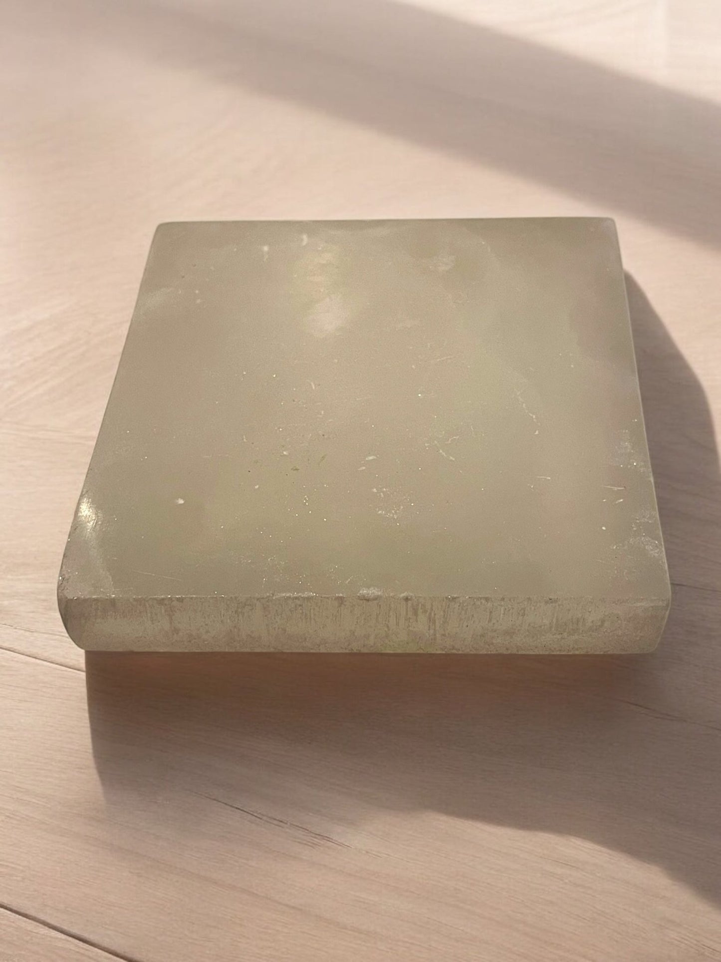 Selenite Crystal Engraved Charging Plate (4” x 4”) – Sacred Energy Cleanser & Amplifier - JoyfulBliss Co.