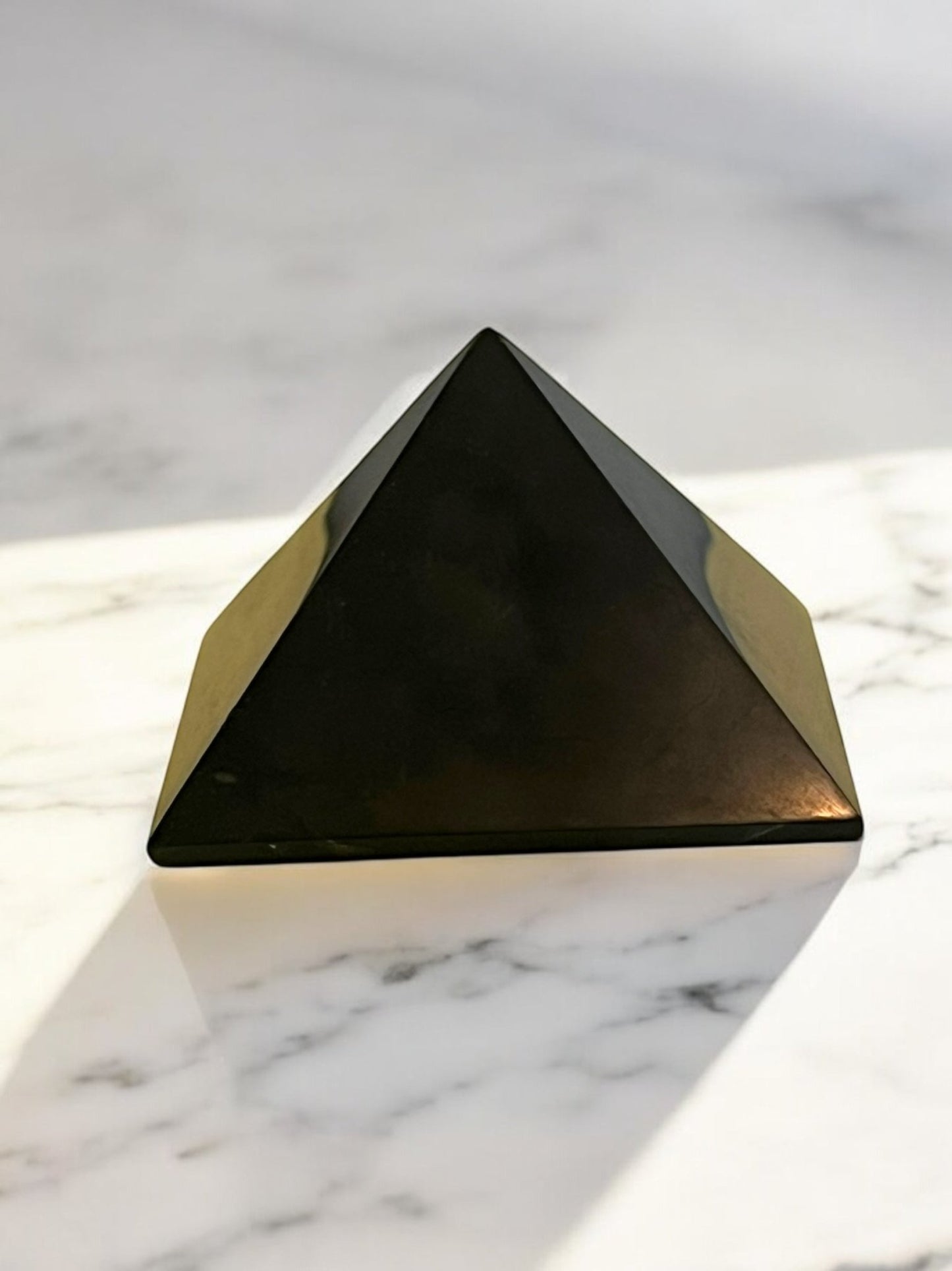 Shungite Pyramid Gemstone – 3 x 2 Inches - JoyfulBliss Co.