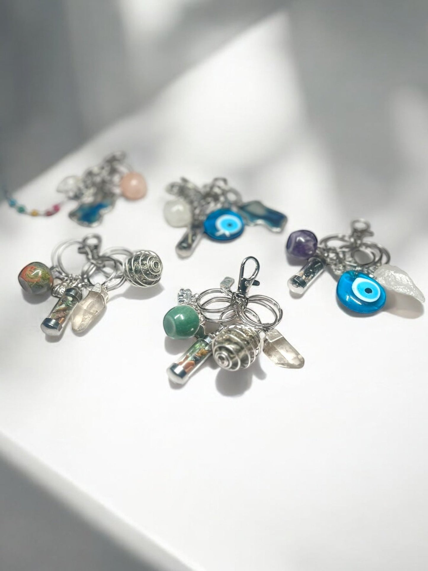 Spiritual Charms & Gemstone Keychain Accessories Sets - JoyfulBliss Co.