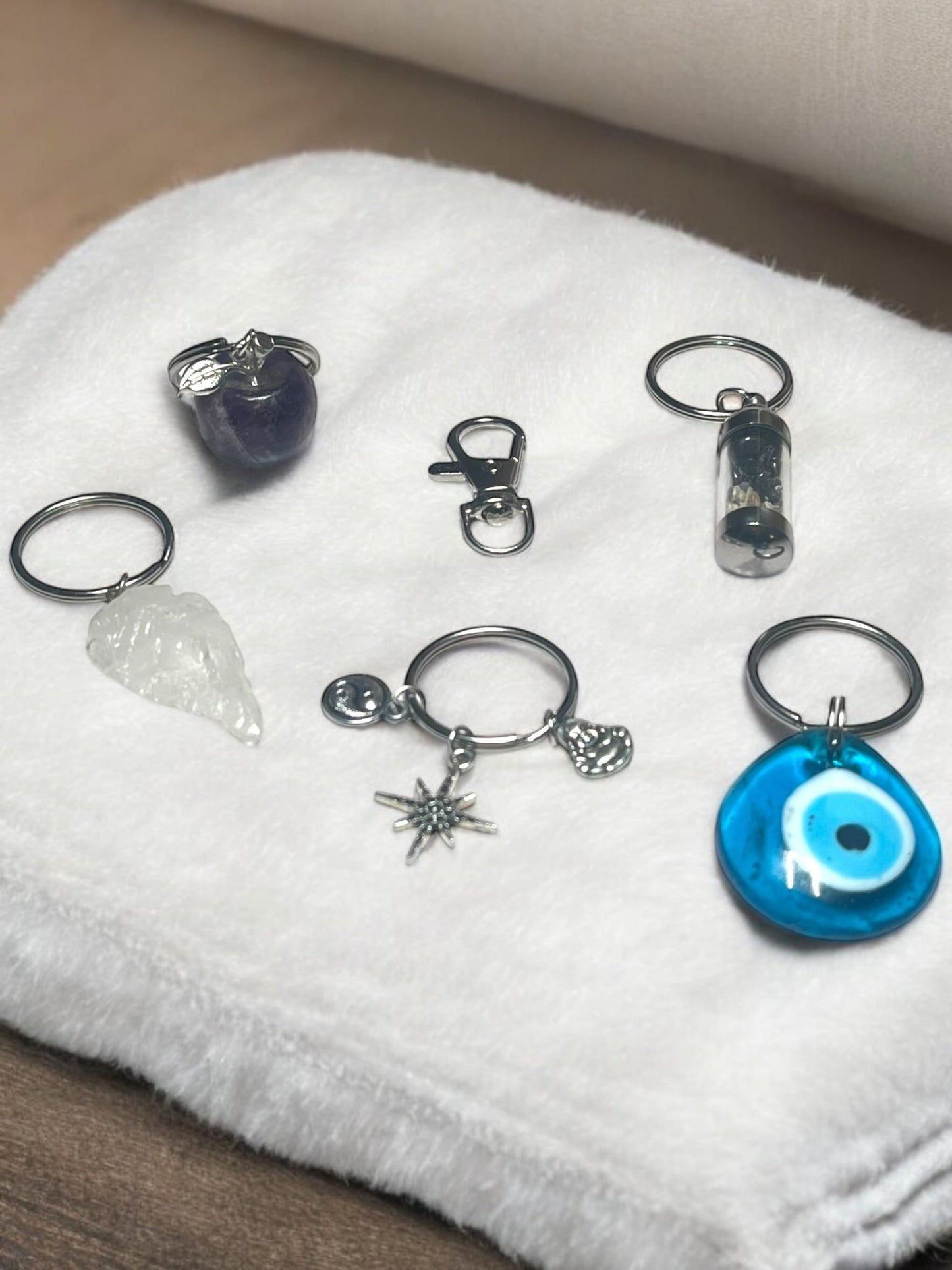 Spiritual Charms & Gemstone Keychain Accessories Sets - JoyfulBliss Co.