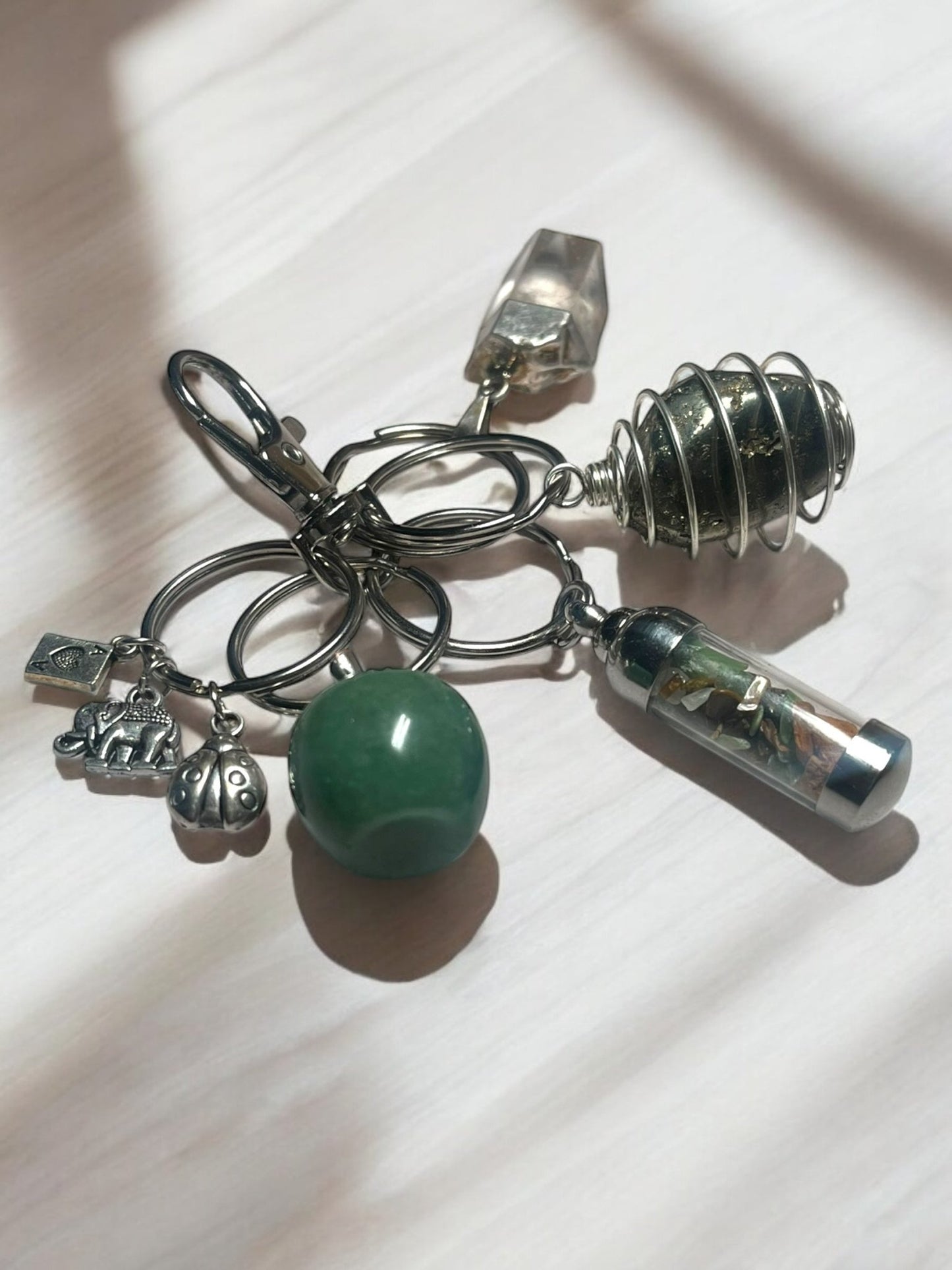 Spiritual Charms & Gemstone Keychain Accessories Sets - JoyfulBliss Co.