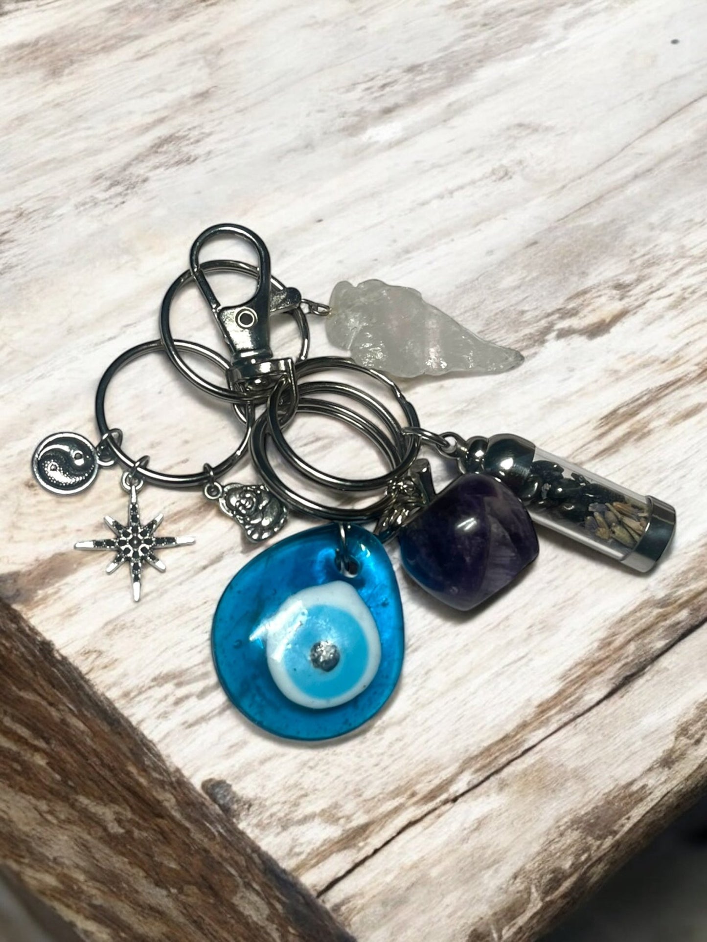 Spiritual Charms & Gemstone Keychain Accessories Sets - JoyfulBliss Co.