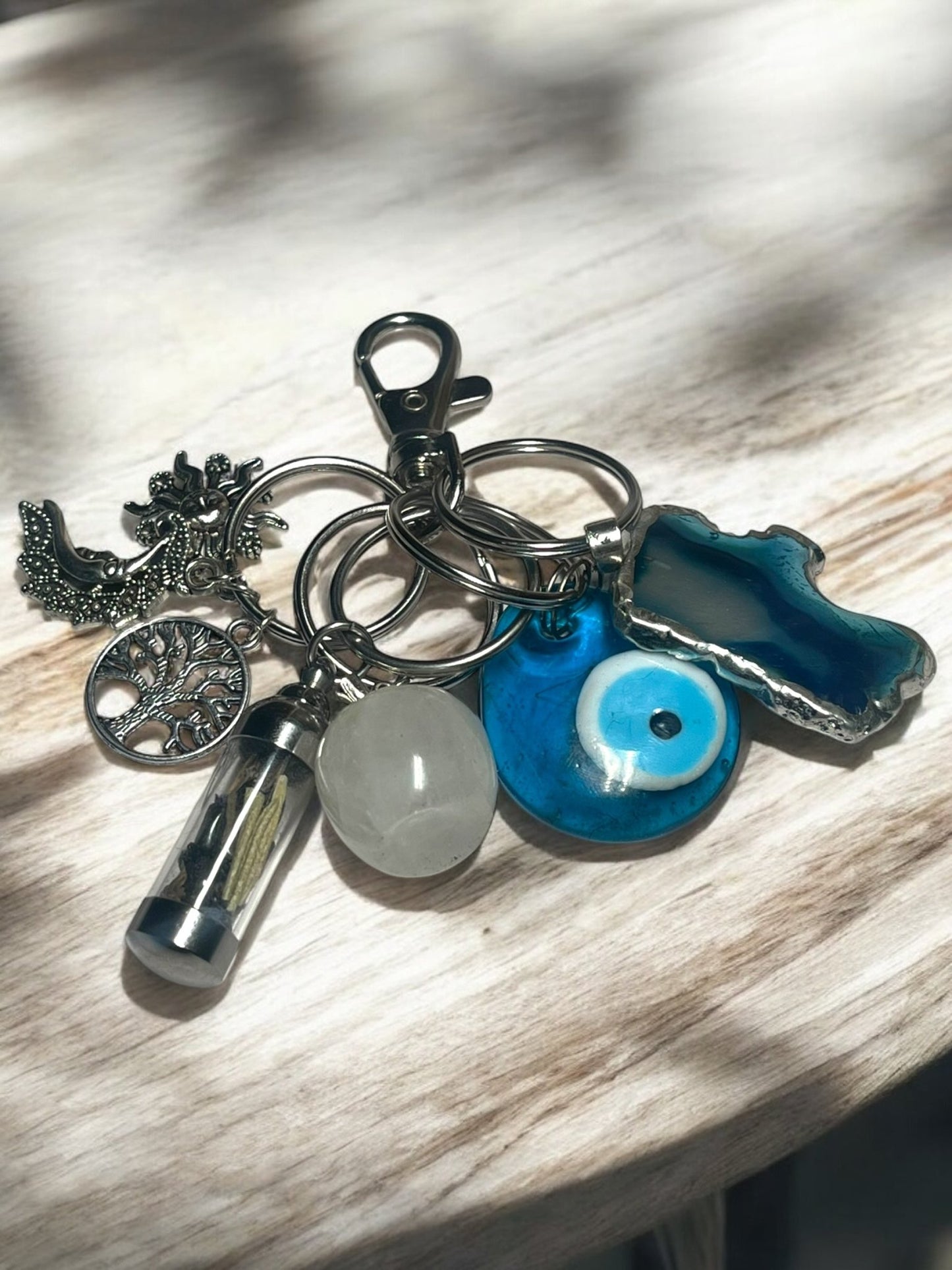 Spiritual Charms & Gemstone Keychain Accessories Sets - JoyfulBliss Co.