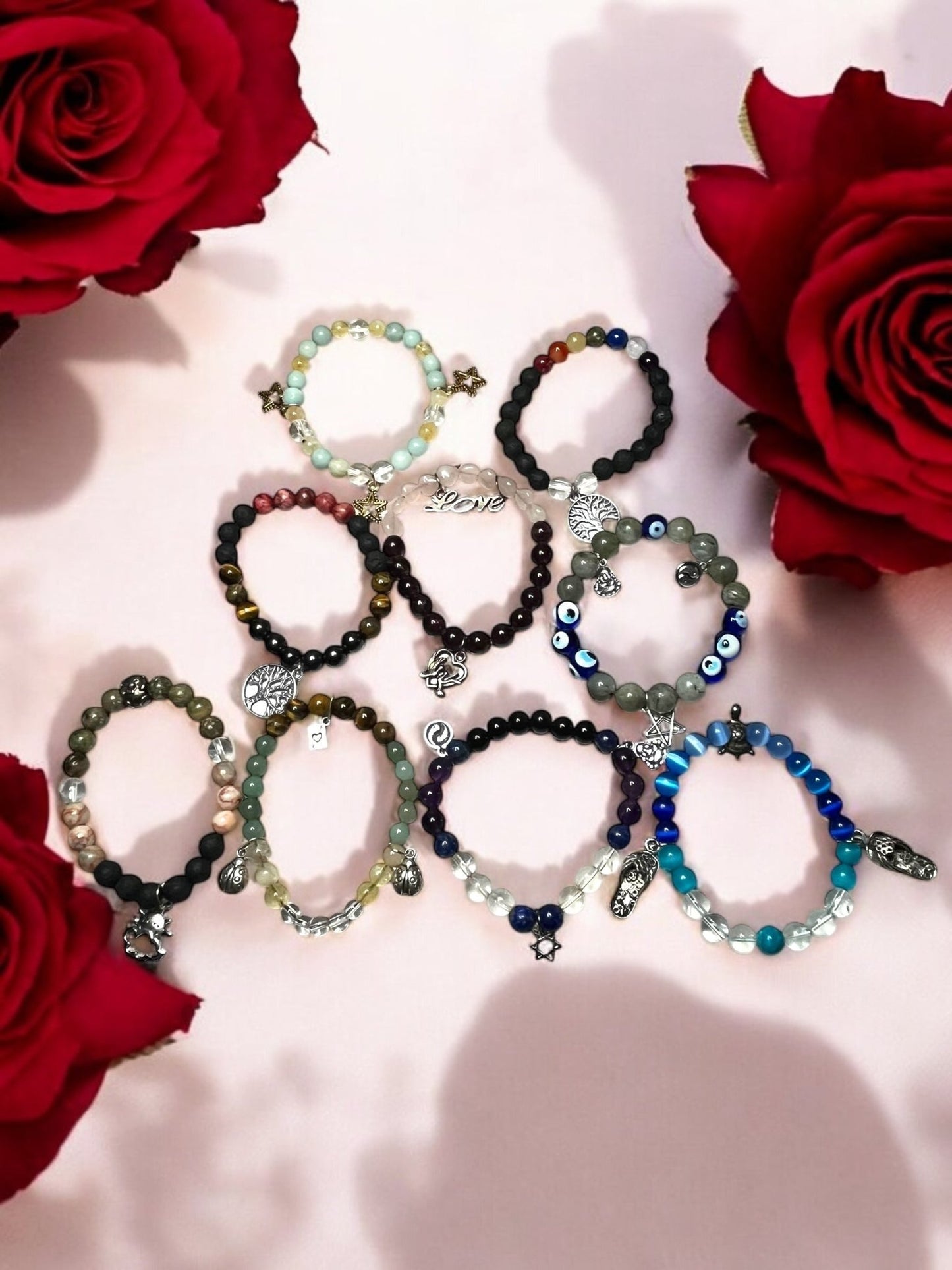 Themed Gemstone Charm Bracelets – Energy, Balance & Intention - JoyfulBliss Co.