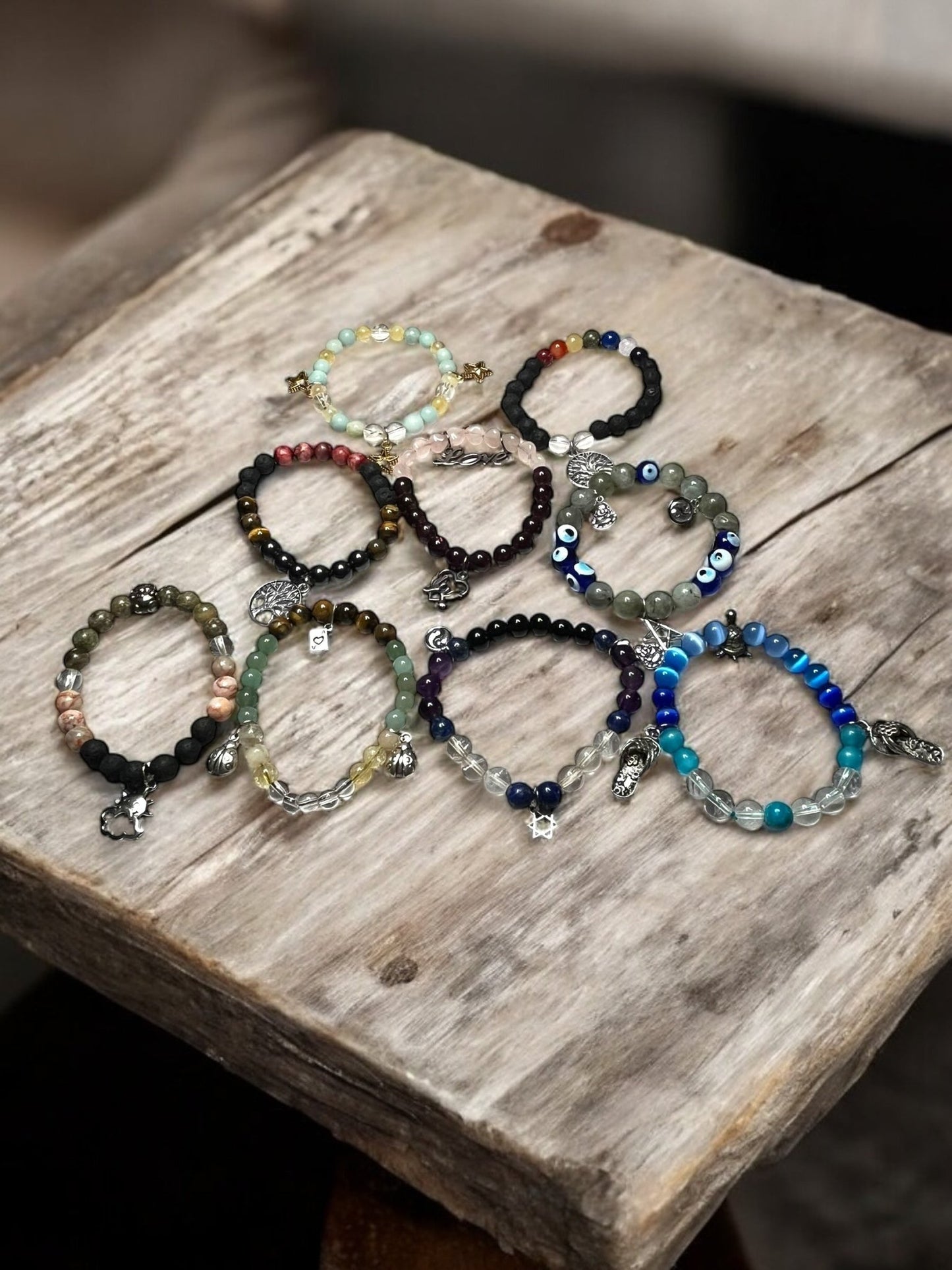 Themed Gemstone Charm Bracelets – Energy, Balance & Intention - JoyfulBliss Co.