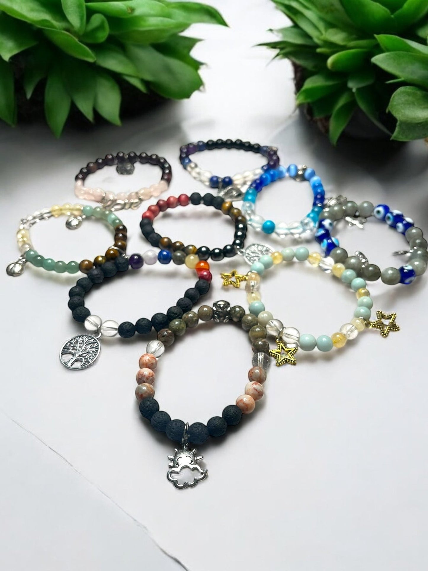 Themed Gemstone Charm Bracelets – Energy, Balance & Intention - JoyfulBliss Co.