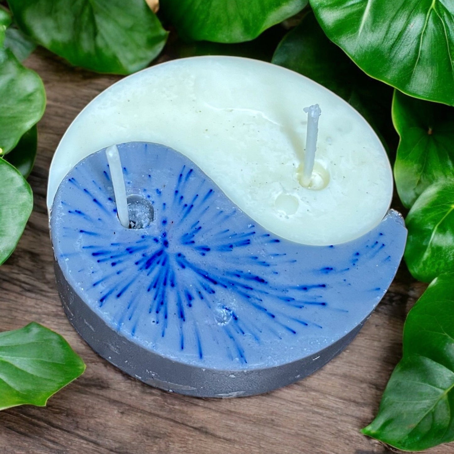 Yin Yang 4oz Candle Handcrafted Unscented, Color Customizable - JoyfulBliss Co.