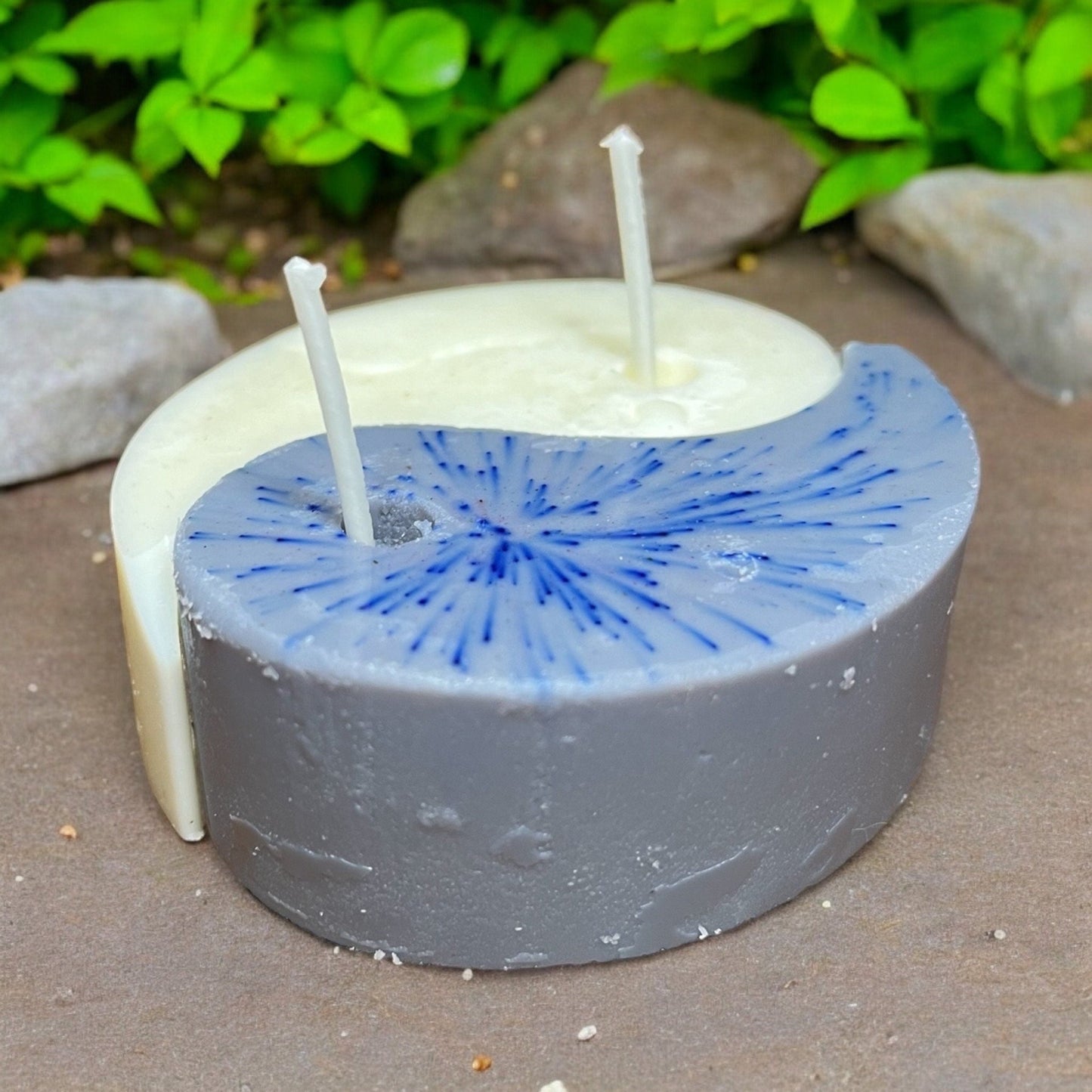 Yin Yang 4oz Candle Handcrafted Unscented, Color Customizable - JoyfulBliss Co.