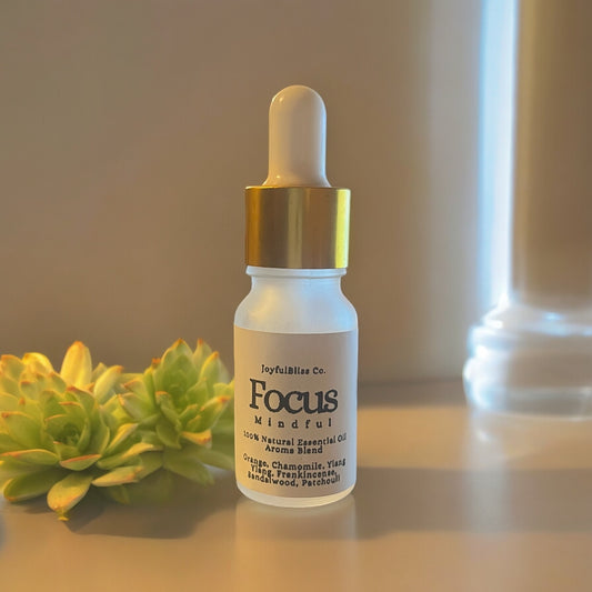 Focus Mindful Essential Oil Blend – Uplifting Aromatherapy with Orange, Frankincense, Chamomile & Patchouli – Energizing Scent