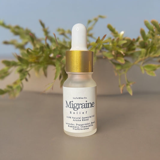 Refreshing Aroma Oil for Clarity & Head Tension – Peppermint, Lavender, Rosemary, Chamomile – 100% Natural Essential Oil Blend by JoyfulBliss Co.