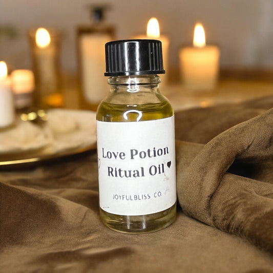 Love Potion Ritual Anointing Oil – Attraction Oil for Romance, Self-Love & Heart Chakra Magic
