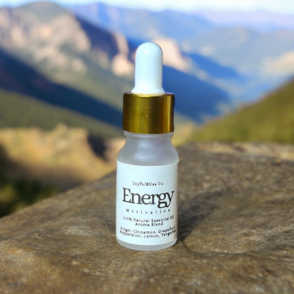 Energy Essential Oil Blend – Uplifting Aromatherapy for Focus & Motivation | Ginger, Cinnamon, Grapefruit, Lemon, Peppermint, Tangerine
