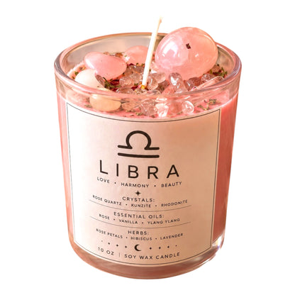 Libra Zodiac Energy Alignment 10oz Soy Wax Candle