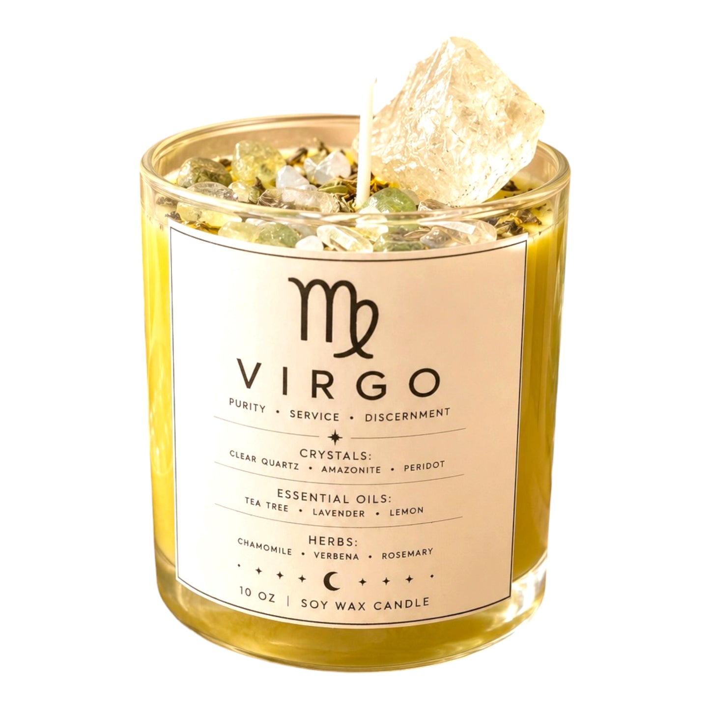 Virgo Zodiac Energy Alignment 10oz Soy Wax Candle