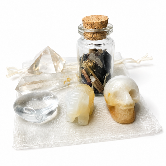 Manifesting Mojo Bag – Intention-Charged Crystal Set for Spiritual Alignment