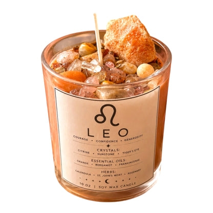 Leo Zodiac Energy Alignment 10oz Soy Wax Candle