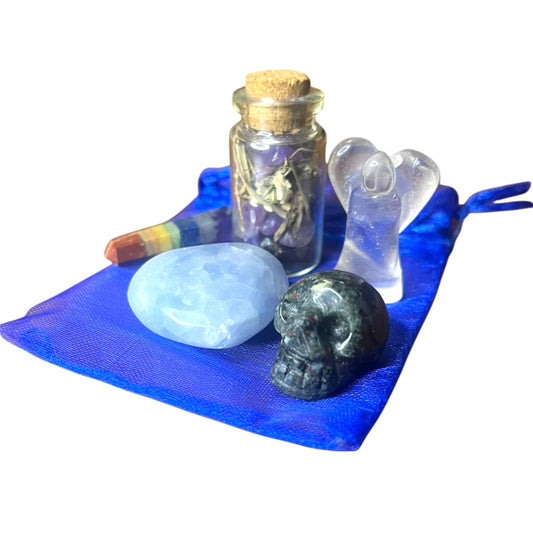 Health + Vitality Mojo Bag – Crystal Healing Charm Set for Wellness, Energy Renewal