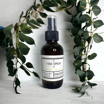 Vibe Spray for Cleansing + Energizing | Lemon & Eucalyptus Refresh Mist | Natural Aura Room Spray