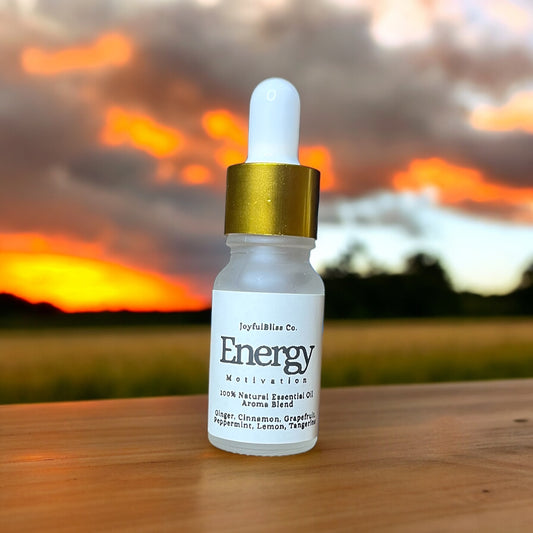 Energy Essential Oil Blend – Uplifting Aromatherapy for Focus & Motivation | Ginger, Cinnamon, Grapefruit, Lemon, Peppermint, Tangerine
