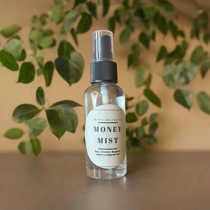 Money Mist Spray for Abundance | Basil Cinnamon Bergamot | Prosperity Room Spray | Wealth Manifestation Mist | JoyfulBliss Co