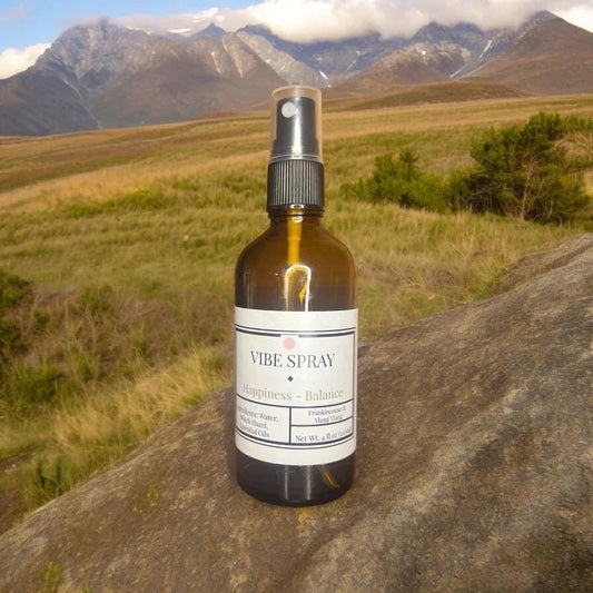 Vibe Spray for Happiness & Balance Frankincense, Ylang Ylang Energy Mist Mood Boosting Room  Aura Spray | Natural Aromatherapy Blend