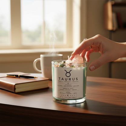 Taurus Zodiac Energy Alignment 10oz Soy Wax Candle
