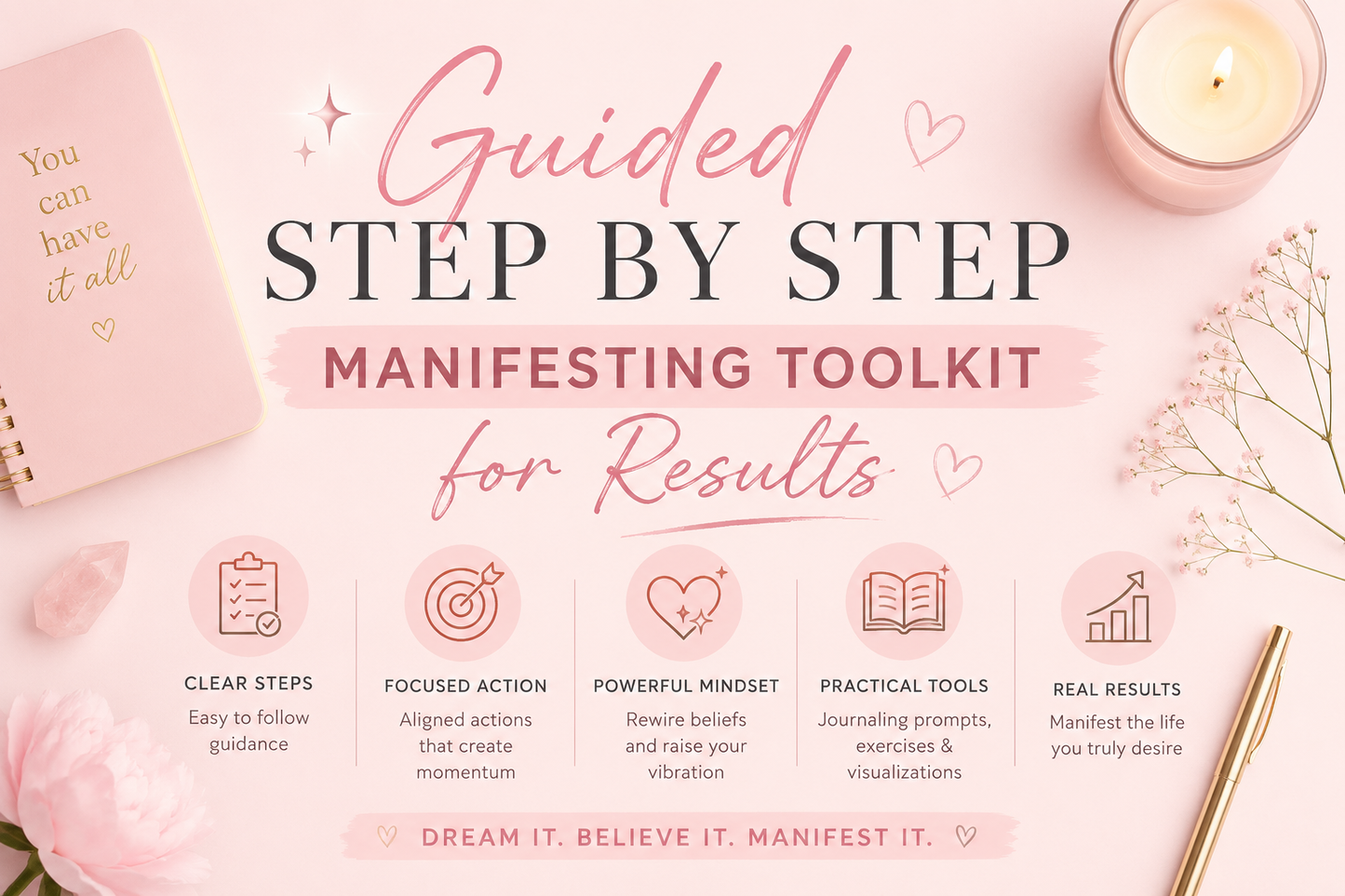 The Ultimate Manifestation Bundle | 7 Digital Guides, Methods & Action Tools for Wealth, Success, Abundance & Personal Growth