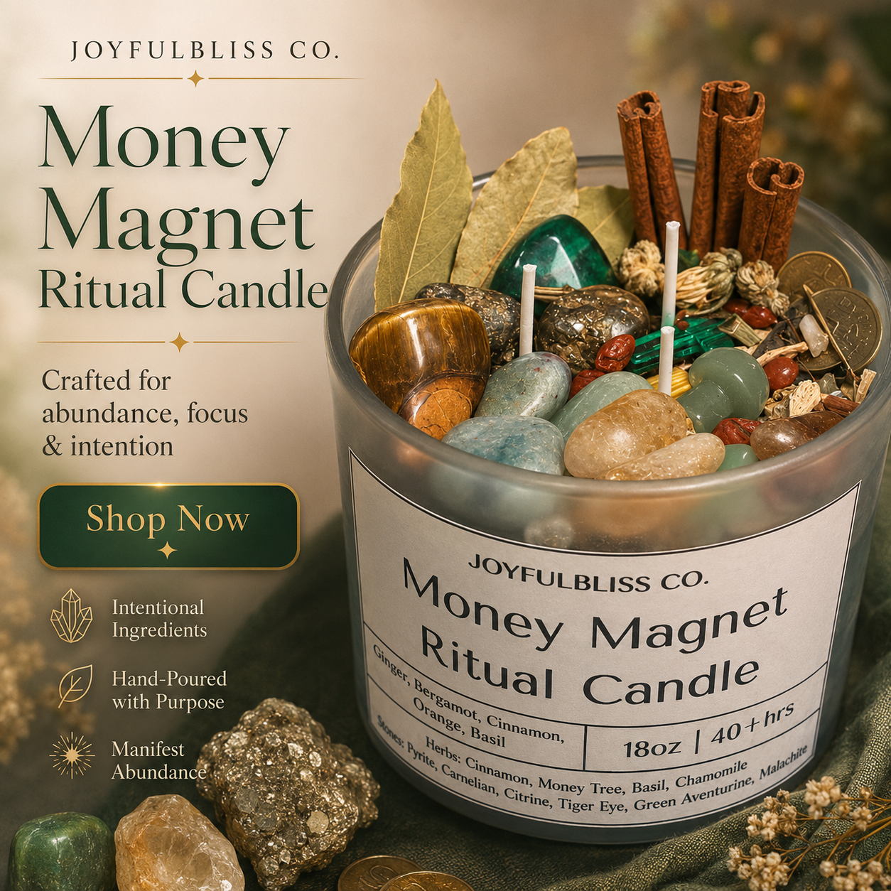 Money Magnet Ritual Candle™ | Attract Wealth, Prosperity & Abundance
