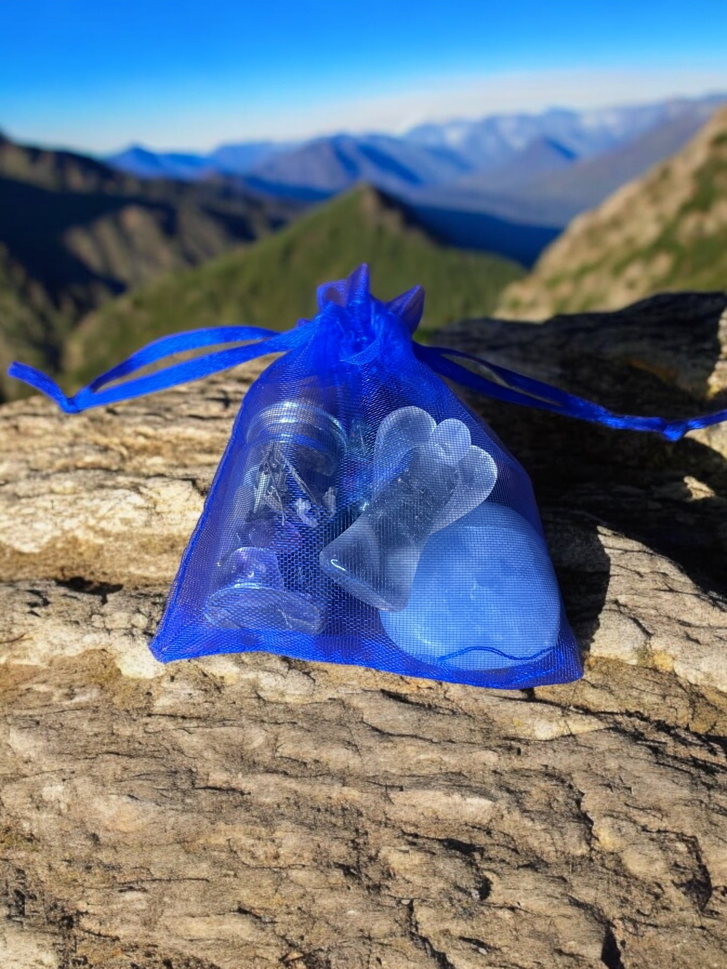 Health + Vitality Mojo Bag – Crystal Healing Charm Set for Wellness, Energy Renewal & Chakra Balance