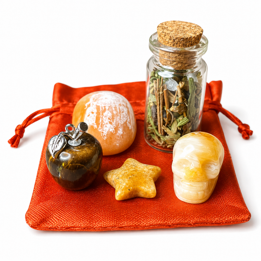 Strength + Courage Mojo Bag – Empowerment Crystal Set for Inner Power, Motivation & Grounding