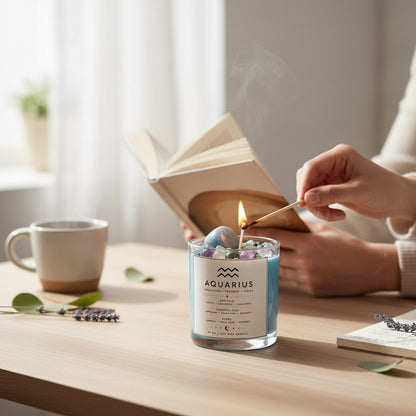 Aquarius Zodiac Energy Alignment 10oz Soy Wax Candle