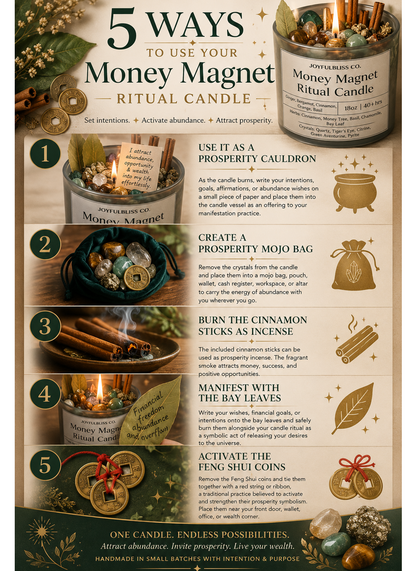 Money Magnet Ritual Candle™ | Attract Wealth, Prosperity & Abundance
