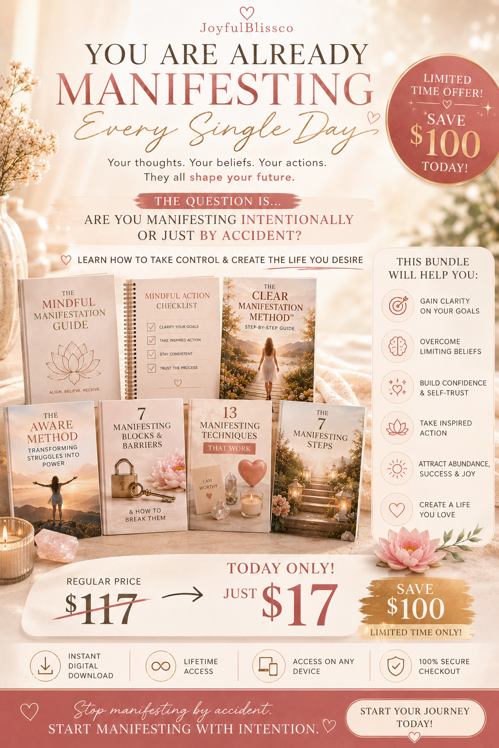 The Ultimate Manifestation Bundle | 7 Digital Guides, Methods & Action Tools for Wealth, Success, Abundance & Personal Growth