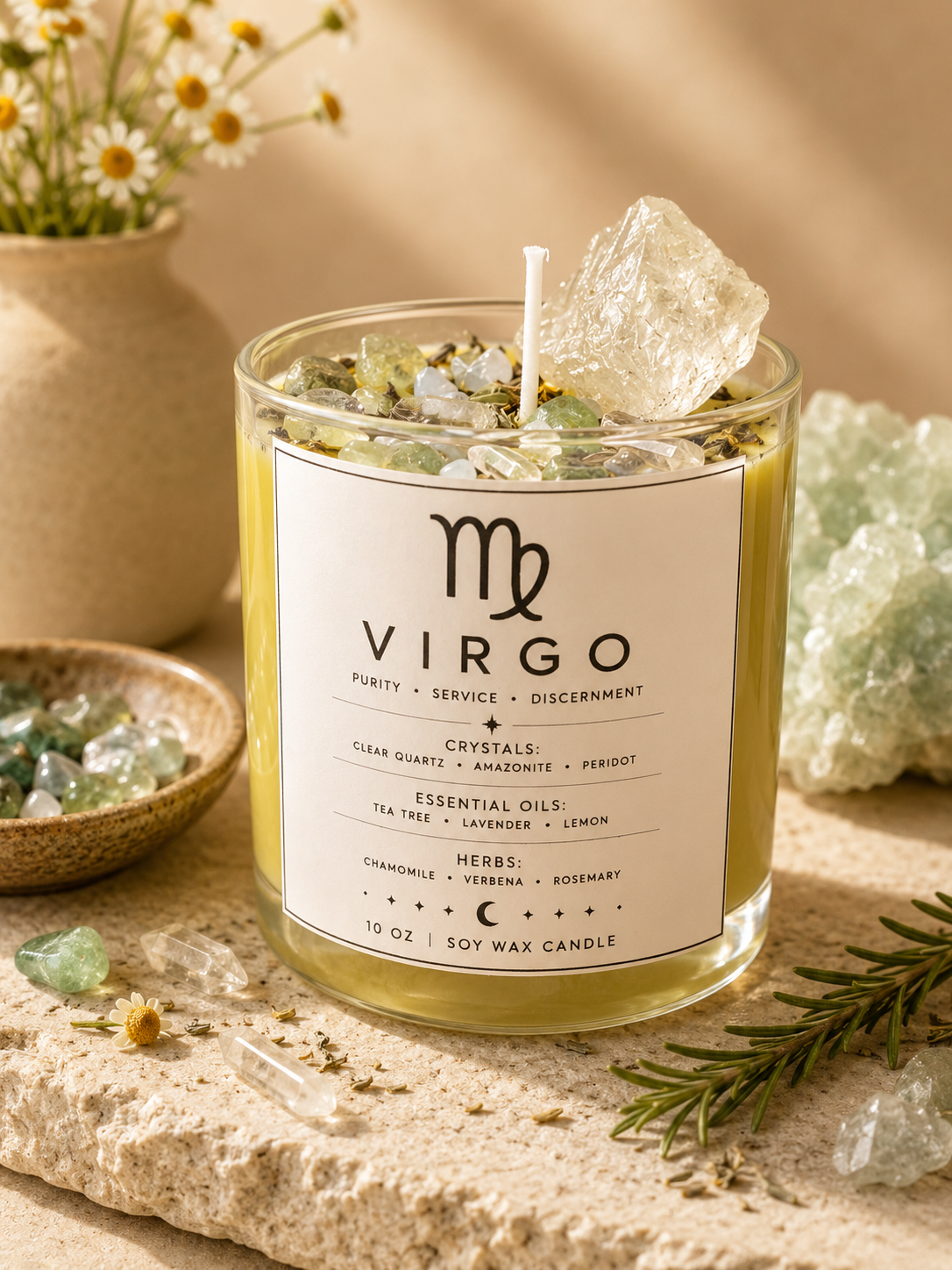 Virgo Zodiac Alignment 10oz Soy Wax Candle