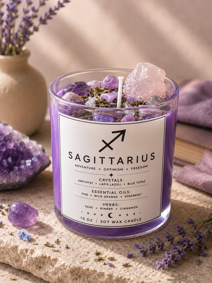 Sagittarius Zodiac Energy Alignment 10oz Soy Wax Candle