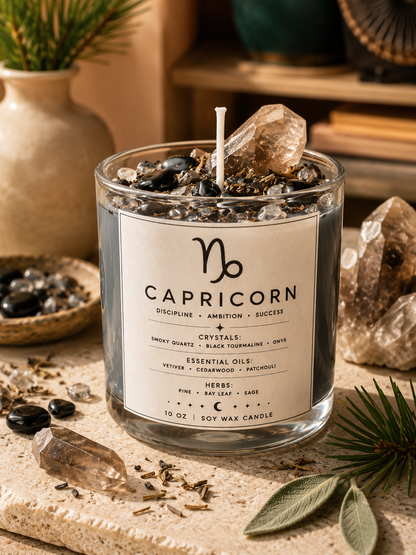 Capricorn Zodiac Energy Alignment 10oz Soy Wax Candle