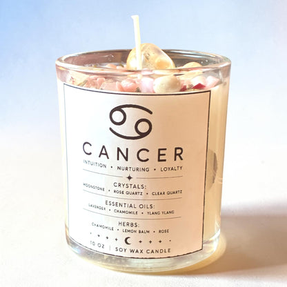 Cancer Zodiac Energy Alignment 10oz Soy Wax Candle