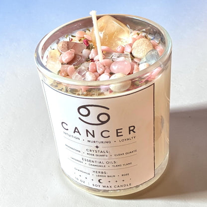 Cancer Zodiac Energy Alignment 10oz Soy Wax Candle