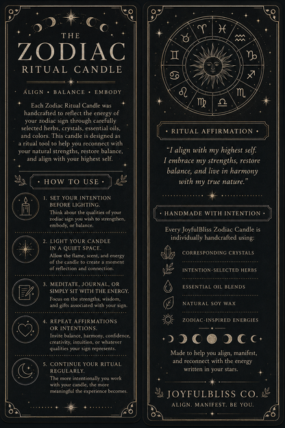 Leo Zodiac Energy Alignment 10oz Soy Wax Candle