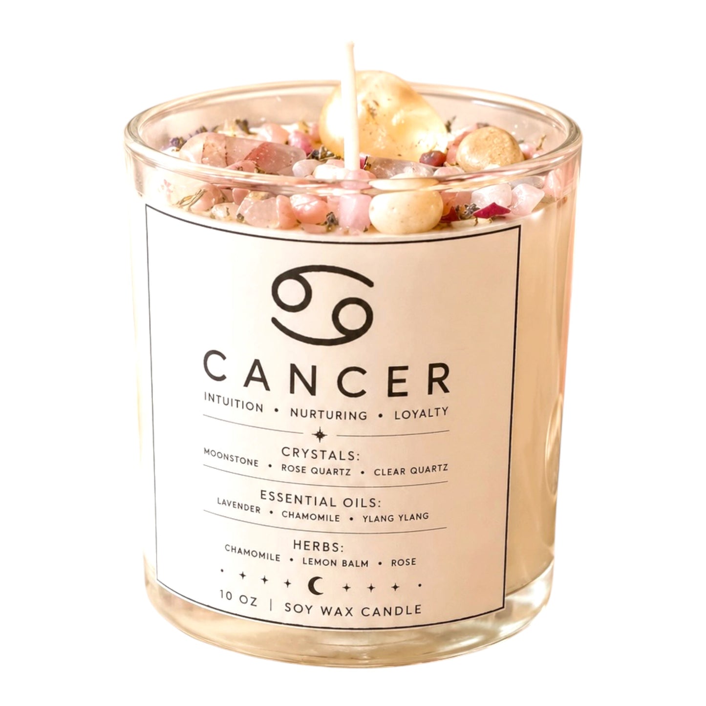 Cancer Zodiac Energy Alignment 10oz Soy Wax Candle
