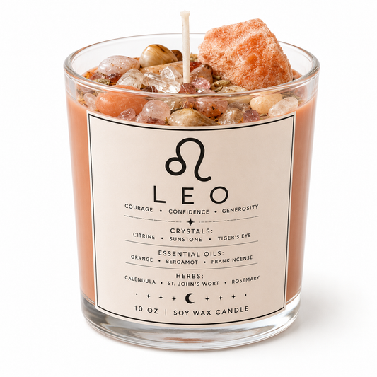 Leo Zodiac Energy Alignment 10oz Soy Wax Candle